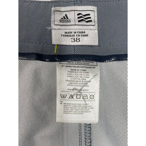 Adidas Mens Gray Golf Shorts Size 38 Stretch Fabric With Pockets For Comfort & S - Picture 3 of 10